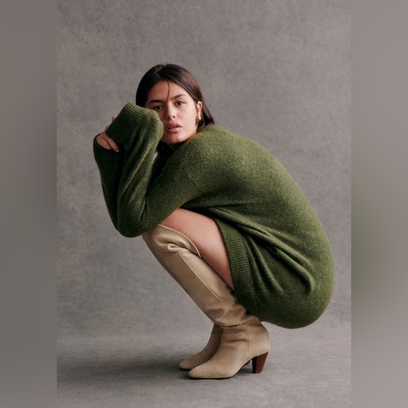 Sezane Dresses & Skirts - Sezane Olive Green FREJA Sweater Dress